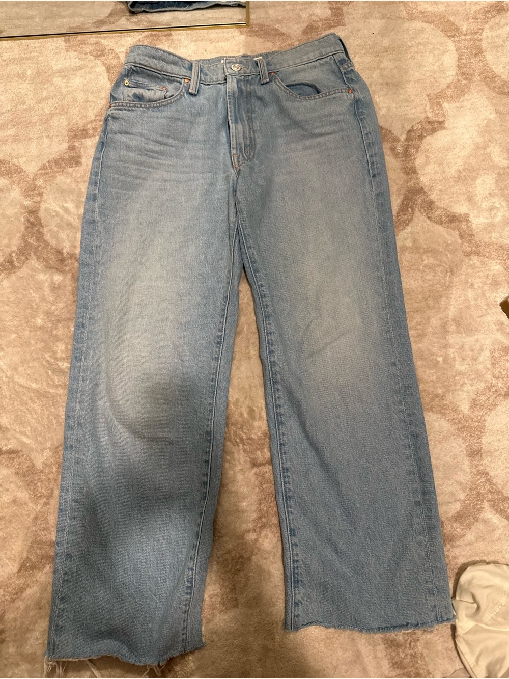 MOTHER Light Blue Straight-Leg Jeans - Picture 4 of 6